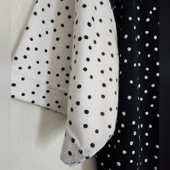 Simple Addition 90's Colorblock Polka Dot Pullover Short Sleeve Top Ladies Sz L - Picture 2 of 7